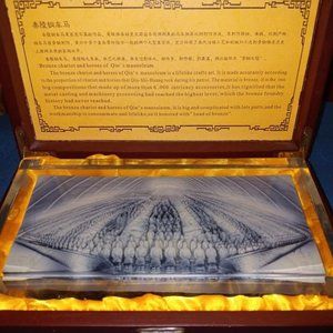 Chinese 3D Bronze Chariot And Horses of Emperor Qin Shi Huang Mausoleum Souvenir